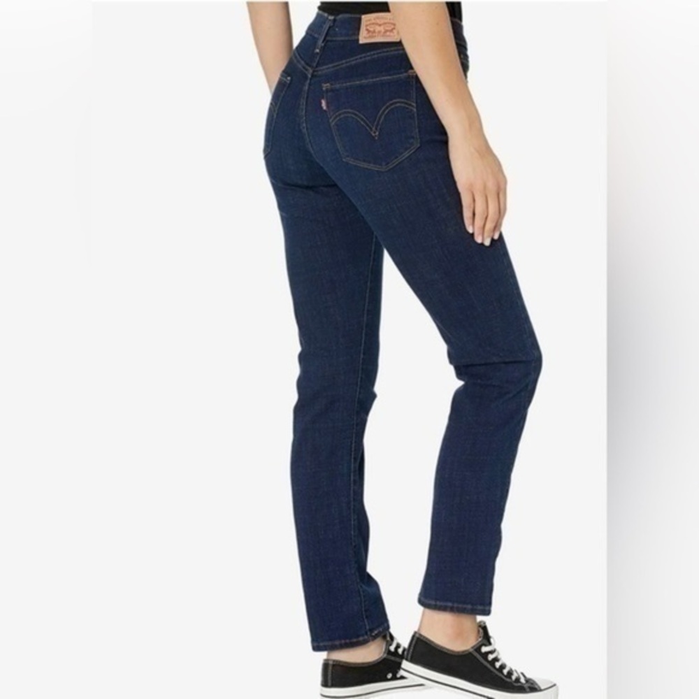NWT Levi’s Straight Jeans Stellar Stretch Mid Rise size 8 or 14 Petite 14 Short